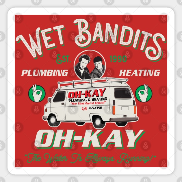 Wet Bandits Plumbing & Heating Dks Magnet by Alema Art